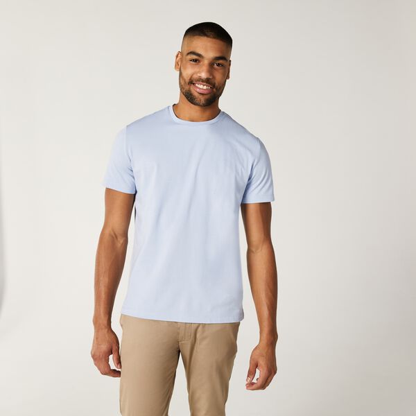 Mens Light Blue Cotton T-Shirt